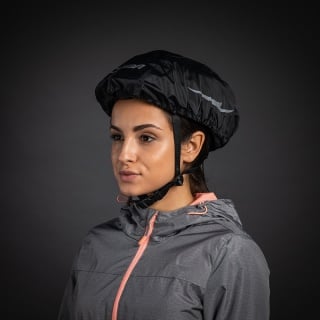 Chiba Regenschutz Pro (Raincover) für Fahrradhelme - wasser- und winddicht, Nackenschutz - schwarz